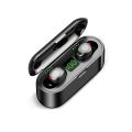 【FUPANG】TWS wireless Bluetooth 5.0 headphones in-ear earbuds twins noise reduction earbud headset with LED display charging case.