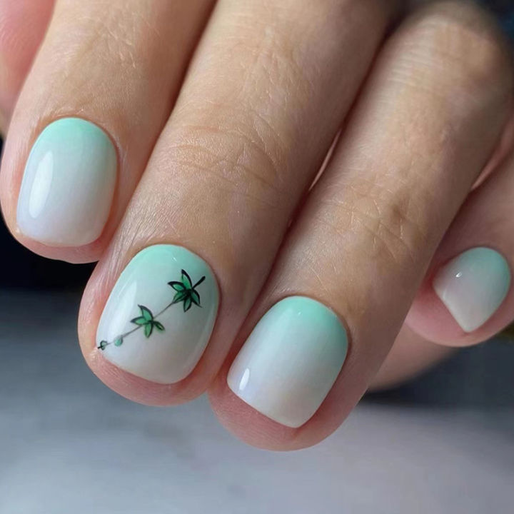 24pcs%20Short%20Round%20Nails%20Flower%20Pattern%20Wave%20Design%20Artificial%20Nail%20Tips%20Press%20on%20Toenail%20for%20Girl%20Wearable%20-%20Image%204