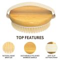 BRADOO- 1 Pack Dry Body Brush, Shower Brush Wet and Dry Brushing, Dry Brush for Cellulite and Lymphatic, Body Scrubber with Soft.