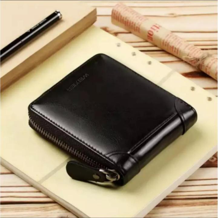 Round Zipper Stylish High Quality Artificial Leather Wallet For Men - Wallet For Men - মানি ব্যাগ