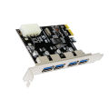 PCI-e to USB Expansion Card 4 Port USB 3.0 PCI Express Card USB PCI-E PCIE Adapter Converter for win 10. 