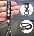 Key Ring - Key Ring for Bike - Key Chain - Bike Leather Key Ring - Motorcycle Accessories Rainbows Leather Keychain Compatible with Yamaha Key Chain Car Logo Key Chain Accessories Keyring with Logo with Phone Number Plate.