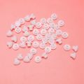 Plastic Round Shaped Cover Screw Cap Lid White 100Pcs for 5mm Dia Hole. 
