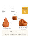 Without bean (Cover + Footrest) Premium Quality Best Selling Soft Waterproof Bean Bag Lazy Chair Convertible Floor Single Sofa t.