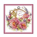 Cross Stitch Kits Flower Patterns DIY Stamped Embroidery Peonies for Needlewoman Needlepoint Craft Supplies Handmade Gifts.