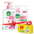 (Free Trix 300gm) Dettol Skincare Handwash 200ml + 170ml Refill Pack (Germ Protection Guaranteed). 