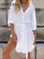 Long Sleeve Oversize Linen Shirt Women White Button Down Shirt Loose Casual Cotton Blouse Womens Tops and Blouses Shirts Blusas. 
