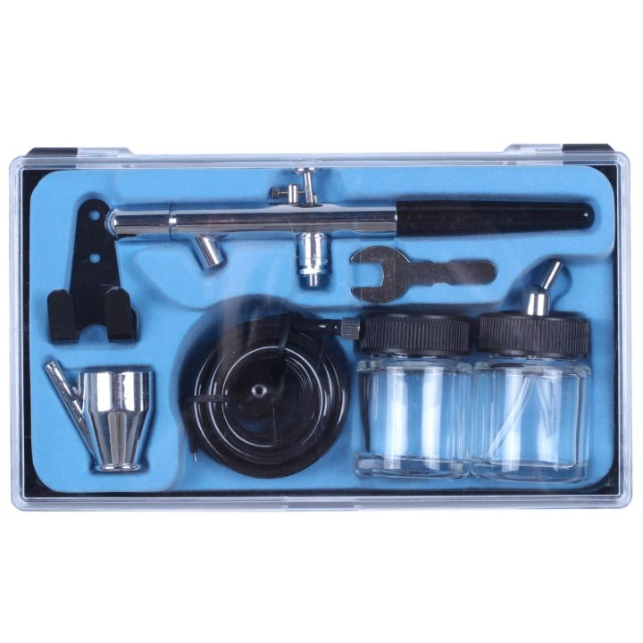Siphon Feed Dual Action 0.35Mm Airbrush Kit Spray Tool Art Painting