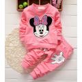 Baby Girl Minnie Mouse Long Sleeve Tops T-shirt+ Pants 2Pcs Outfits Set Clothes 9 month-6 Year. 