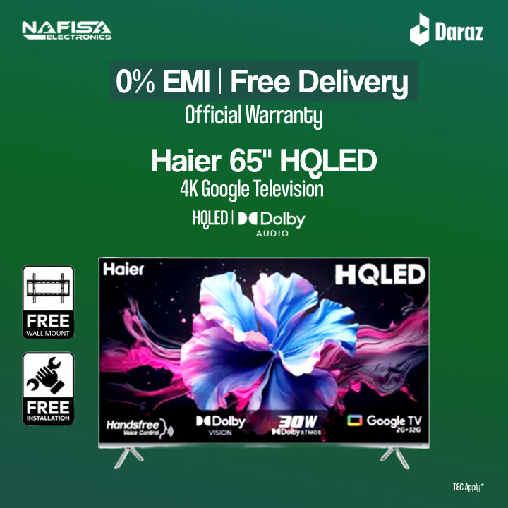 Haier 65 Inch HQLED 4K Google TV with Free Delivery