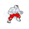 Funny Sanrio Muscle Serie Enamel Pins Kawaii Anime Hello Kitty Brooch Fitness Hunk Couple Melody Kuromi Bag Pins Accessories.