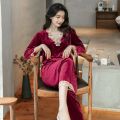 Autumn  Pajamas Set Casual Women Sleepwear Velour 2 Pieces Shirt&Pants Lounge Wear Soft Velvet Lingerie Home Clothes. 