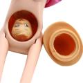 NYT 5 People Dolls Suit Pregnant Doll Family Mom+Dad+Baby Son+2 Kids+Baby Carriage. 