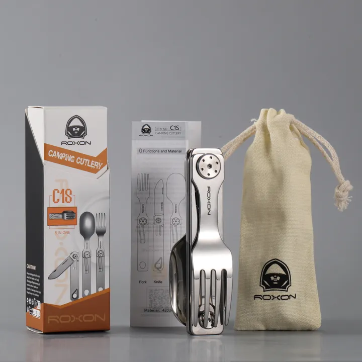 ROXON%203%20IN%201%20Camping%20Cutlery%20Set%20Knife%20Fork%20Spoon%20Stainless%20Steel%20Portable%20and%20Detachable%20-%20Image%206