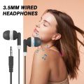 3.5mm Stereo Earphones Headset With Volume Control Wired Headphones In Ear High Definition Deep Bass Dropshipping No Mic.