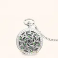 Students watch watch retro flip large dial green flower series genuine the moment. 