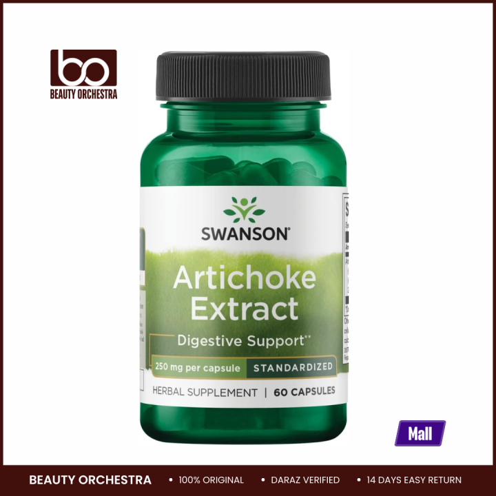 Swanson Artichoke Leaf Extra Strength Supports Healthy Digestion Healthy Liver Function, Non-GMO, 60 Capsules