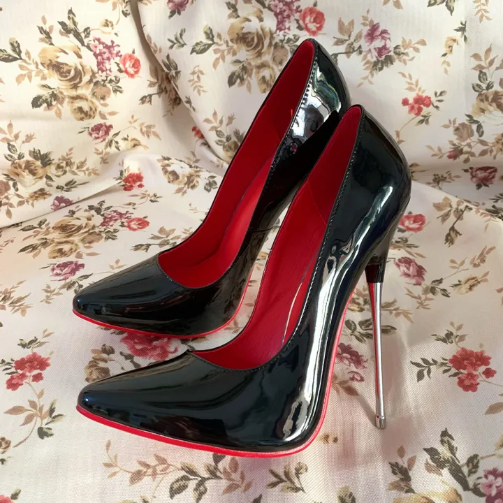 Shiaopick%2016cm%20Extreme%20Metal%20High%20Heels%20Stilettos%20Women%20Solid%20Black%20Red%20inside%20Pumps%20Fetish%20Model%20Party%20Unisex%20Shoes%20Size46%20House%20Foocus%20-%20Image%205