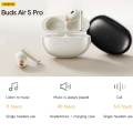 realme Buds Air 5 Pro Truly Wireless in-Ear Earbuds with 50dB ANC, real Boost Dual Coaxial Drivers, 360° Spatial Audio Effect, LDAC HD Audio, Upto 40Hrs Battery with Fast Charging (Sunrise Beige).