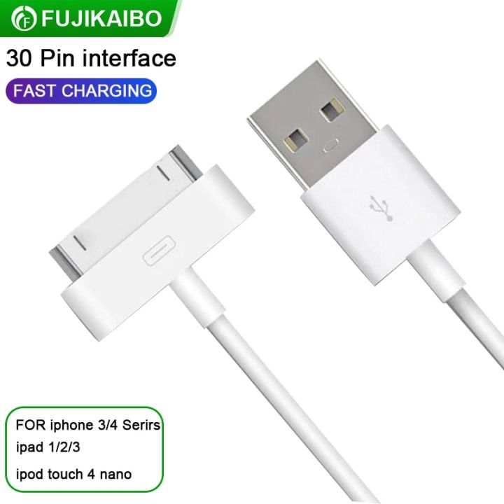 thumbnail image 2 of Trendgear 2-Pack USB Sync & Charger Cable For IPhone 4, 4S, 3GS, 3G, IPad - 30-Pin Connector - 6FT White 2 of 5