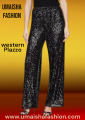 Western Fashion Ladies Glitter Palazzo Pant.