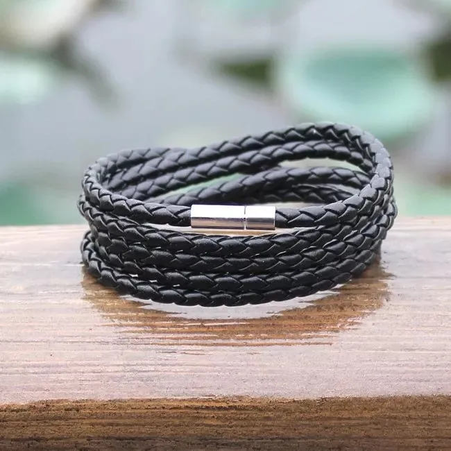 Classic%20Mens%20Jewellery%20Black%20Braided%20Leather%20Handmade%20Bracelet%20Men%20Stainless%20Steel%20Clasps%20Bracelets%20-%20Image%204