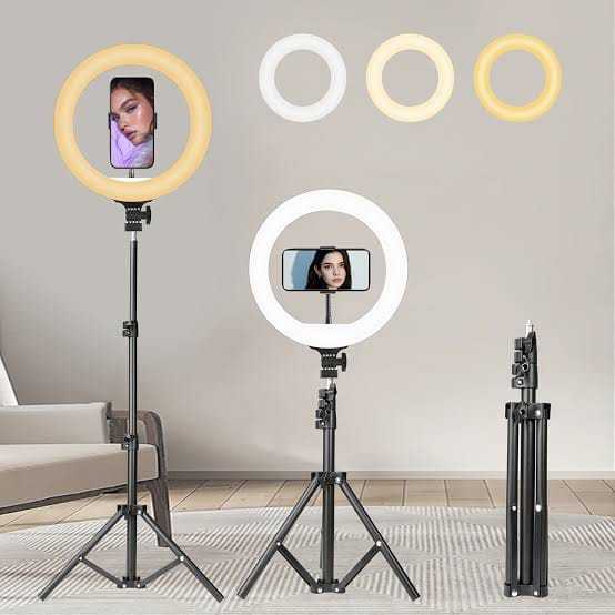 12%20Inch%20LED%20Ring%20Light%20with%20Adjustable%20Stand%20&%20Phone%20Holder%20for%20Live%20Streaming,%20Video%20Recording,%20Photography,%20and%20Makeup%20Tutorials%20-%20Image%202