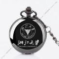 Retro Flip Quartz Birthday Gift Student Graduation Watch Tsinghua Peking University School Badge Pocket Watch Lettering Photo. 
