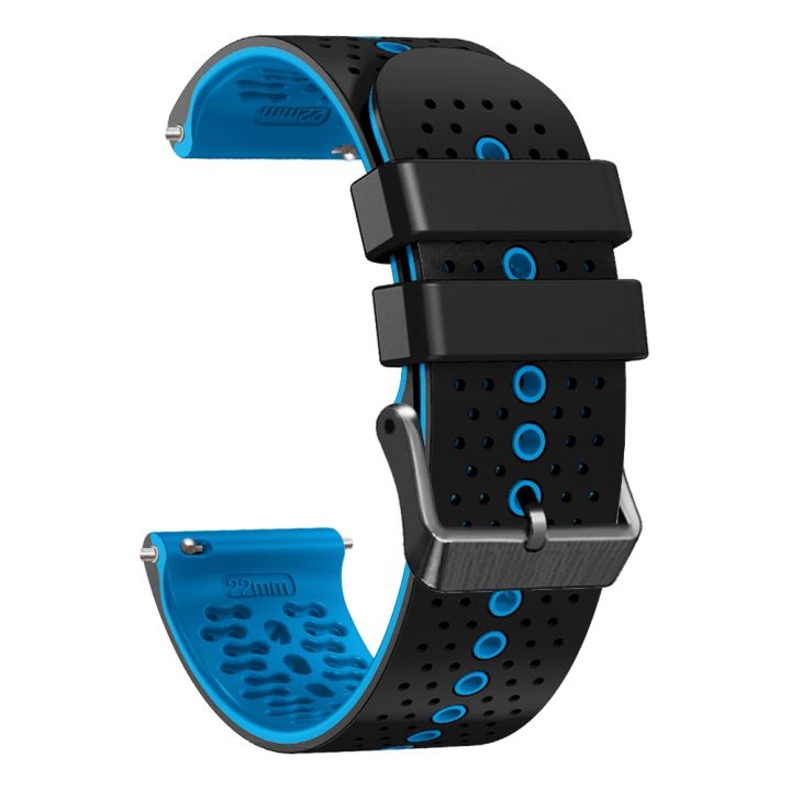 (New)%20For%20Amazfit%20GTR%2047mm%2022mm%20Perforated%20Two-Color%20Silicone%20Watch%20Band%20-%20Image%202