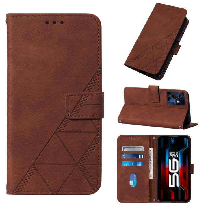 Business%20Phone%20Case%20For%20Infinix%20Note%2012%20Pro%205G%20/%20Infinix%20Note%2012%205G%20Case%20Skin%20Feeling%20PU%20Leather%20Flip%20Case%20With%20Card%20Slot%20Bracket%20Shockproof%20Design%20-%20Image%203