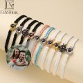 Alien EthShine Personalized Circle Photo Bracelet Custom Projection Photo Bracelets Couple Memorial Jewelry Christmas Gift Women Men.