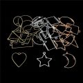 10pcs/Set Geometric Bezel Hollow Base Open UV Resin Crafts Blank Frame Charms Pendants DIY Earrings Necklace Jewelry Making. 
