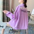 Purple/Yellow/Pink Candy Colors Denim Jacket Women Spring Autumn Short Daisy Embroidered Student Tops Jeans Jacket Coat Womens. 