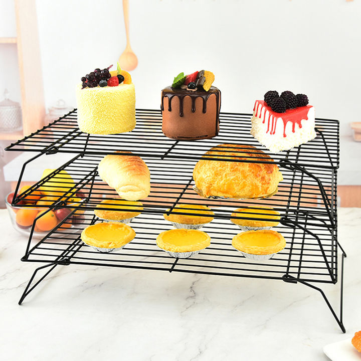 Stainless%20Steel%20Non%20Stick%20Wire%20Grid%20Tray%20Cake%20Baking%20Cooling%20Rack%20Oven%20Shelf%20Dounp%20-%20Image%203