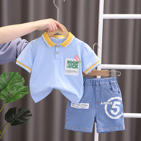 kids%20T-shirt%20with%20pant%20Children's%20summer%20new%20suit%20boys'%20casual%20polo%20shirt%20short%20sleeve%20denim%20shorts%20fashionable%20printed%20cotton%20two-piece%20set%20-%20Image%202