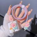DIY Flower Rabbit Charger Case For Apple 18W 20W Charger Adapter Cover Sleeve Silicone Case Cable Winder For iPhone Accessories. 