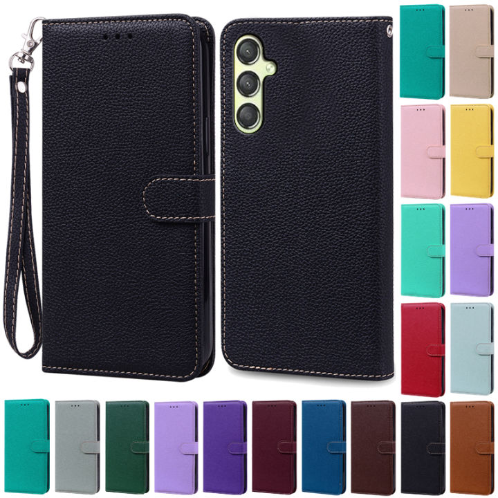 For Samsung Galaxy A25 Case Soft Silicone Leather Flip Case For Samsung A25 5G -A256B/DS Book Wallet Cover Coque Phone Cases
