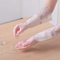 Dishwashing Gloves Thickened Rubber Laundry Gloves Women's Waterproof Rubber Household Fleece-Lined Durable Housework.