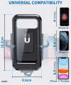 Waterproof Bike Phone Holder Case Universal Motorcycle Bicycle Phone Mount 360 Rotation Adjustable Handlebar Clip Stand.
