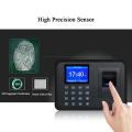 Migeet Biometric Fingerprint Attendance Machine Software-free 2.4" TFT LCD Display USB Employee Checking-in Reader Time Clock Recorder Spanish Version DC 5V/1A US Plug.