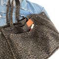 Leopard Casual Totes For Women Large Capacity Fashion Shoulder Bags Soft Cloth Big Leisure Or Travel Bags Korea Lazy breeze Bags. 