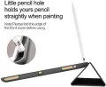 Premium Smart Flexible Trifold Flip Stand Case Cover with apple Pencil Holder for Apple iPad 10.2 inch 9th Gen 2021 Cover 8th Gen 2020 7th Gen 2019 Generation Case (Black). 