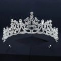 Women Elegant Wedding Bride Crown Headwear Rhinestone Tiaras Cute Head Pin Gift. 