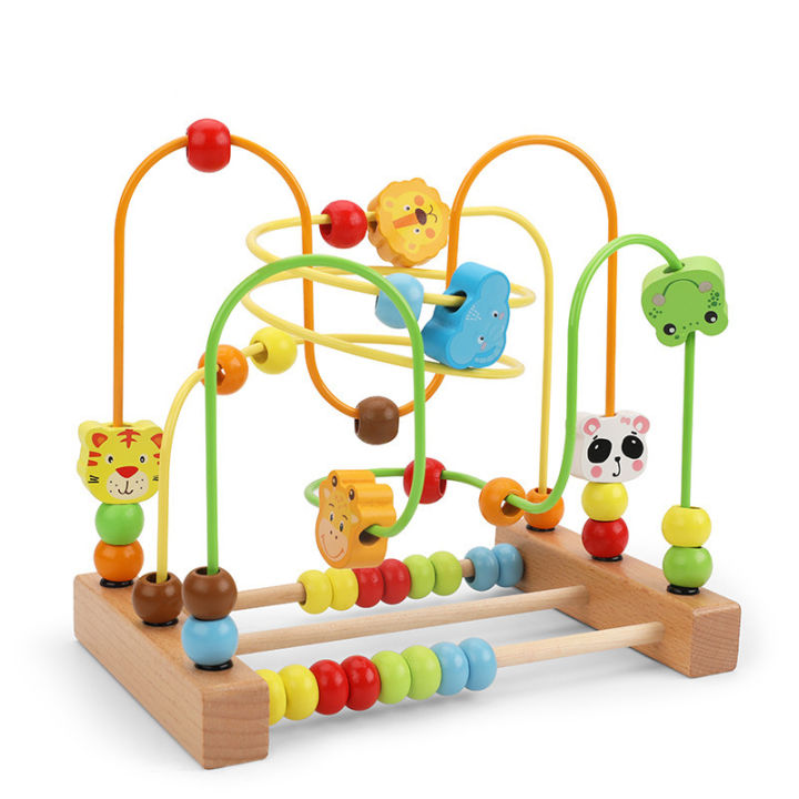 Montessori%20Baby%20Toys%20Wooden%20Roller%20Coaster%20Bead%20Maze%20Toddler%20Early%20Learning%20Educational%20Puzzle%20Math%20Toy%20for%20Children%201%202%203%20Years%20SnowWhite%20-%20Image%207
