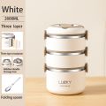 Portable Picnic Lunchbox 304 Stainless steel Lunch Box Leakproof Sealed Bucket Student Lunch Box Multi-layer Round Bento Box.