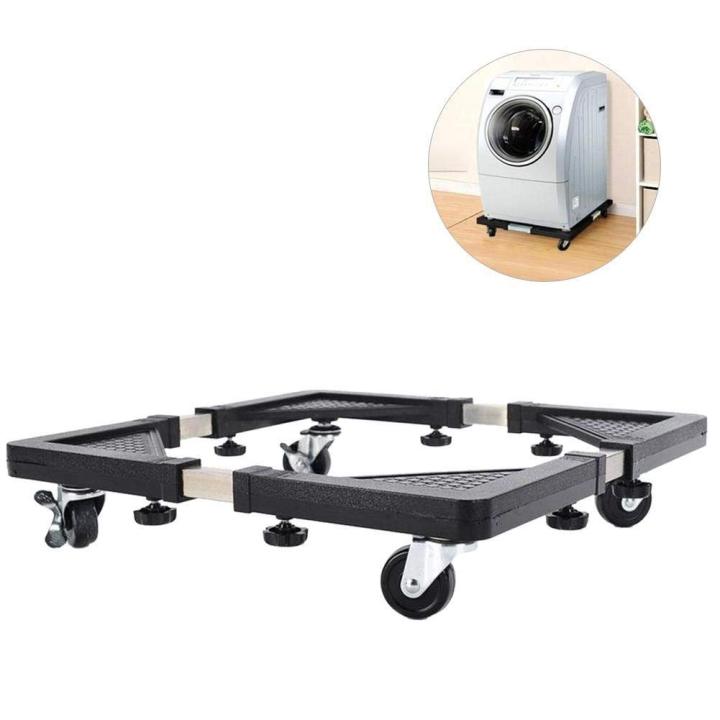 Universal Adjustable Movable Base Stand for Washing Machine, Refrigerator, Appliances - Movable Refrigerator Floor Trolley Fridge Stand Washing Machine Holder Refrigerator Fridge Floor Stand Mini Washing Machine Holder Dryer Trolley Washing Mount Stand