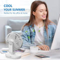 Rechargeable Table Fan, 4000mAh 4 Speeds Oscillating Desk Fan,  Micro/Type C Input, Quiet USB Charging Fan for Home Office Bedroom. 