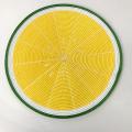 1pcs 38cm  watermelon Placemat Table Mat Round Placemats PP Plastic Woven Dining Table Mat Heat Insulation t Holder. 