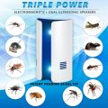 Ultrasonic Electromagnetic Pest Repellent Control, Plug in Home Indoor and Outdoor Repeller, Mosquito, Ant, , Rats, Roaches, Fruit Fly, Rodent, Insect(US Plug). 