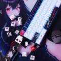 Yuki Aim Keycaps Set PBT Five-Sided Sublimation Anime Keyboard Caps Custom Cherry Profile Keycaps for Mechanical Keyboard Gift. 